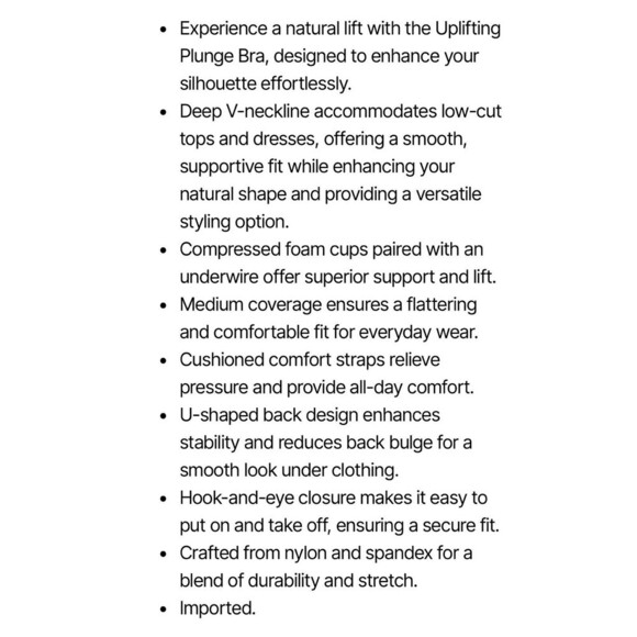 Catherines Uplifting Plunge Bra 50C Black Lightly Lined Med. Coverage Underwire - Picture 3 of 8